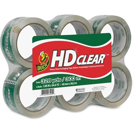 Duck Brand Packing Tape, Hvy-Dty, 48mmx50m, Clear, 6PK DUC441962